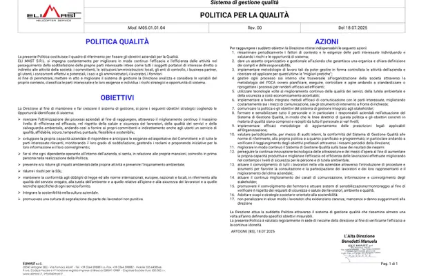 Politica Qualità