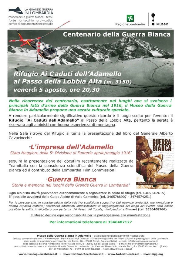 Centenary of Guerra Bianca